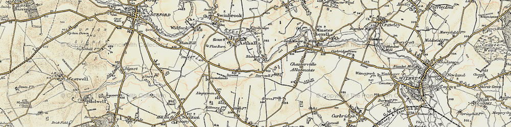 Old map of Worsham in 1898-1899