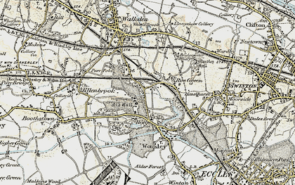 Old map of Worsley in 1903