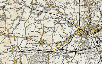 Old map of Worsley Hall in 1903