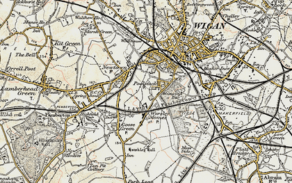 Old map of Worsley Mesnes in 1903
