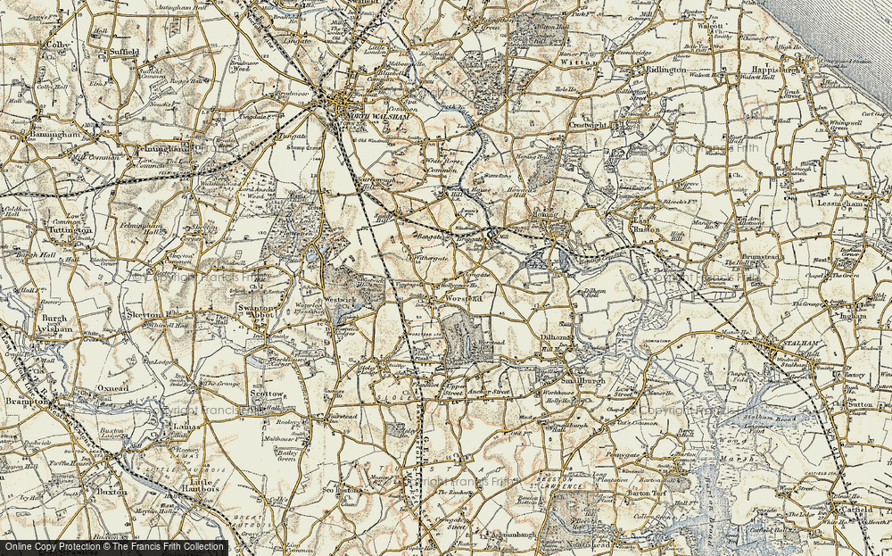 Old Map of Worstead, 1901-1902 in 1901-1902