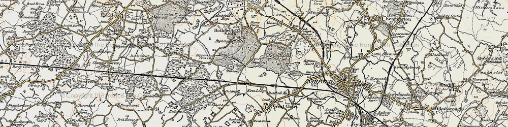 Old map of Worten in 1897-1898
