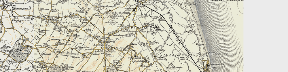 Old map of Worth in 1898-1899