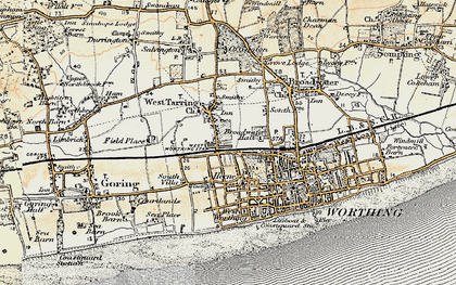 Old map of Worthing in 1898