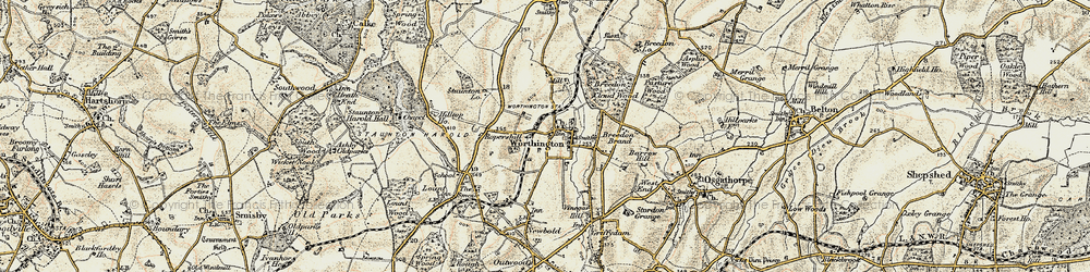 Old map of Worthington in 1902-1903