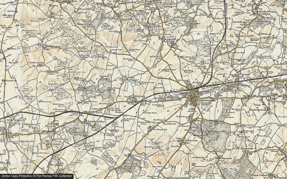 Old Map of Worting, 1897-1900 in 1897-1900