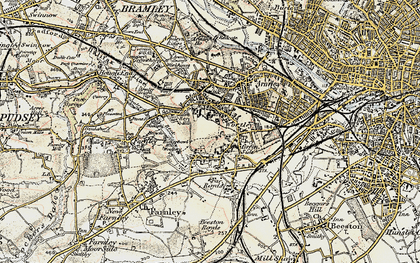 Old map of Wortley in 1903
