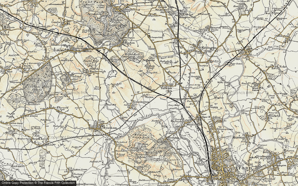 Old Map of Worton, 1898-1899 in 1898-1899