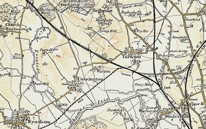 Old map of Worton in 1898-1899