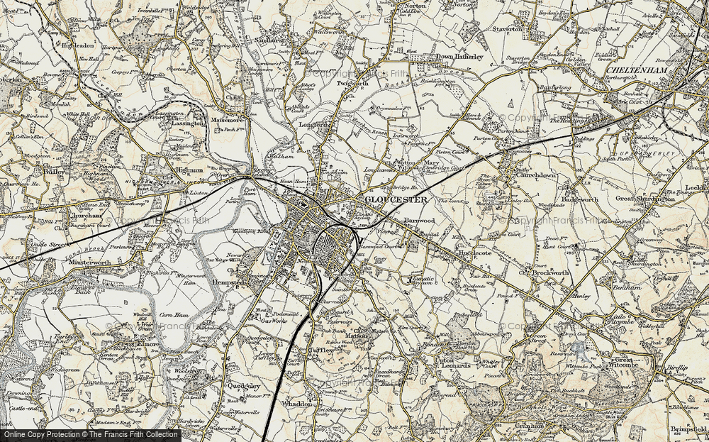 Old Map of Wotton, 1898-1900 in 1898-1900