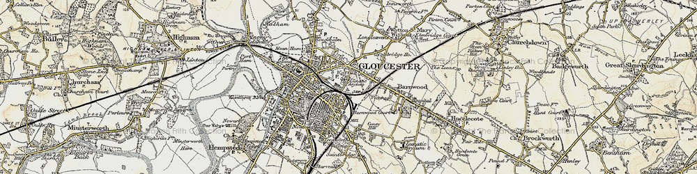 Old map of Wotton in 1898-1900