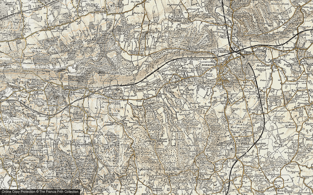 Old Map of Wotton, 1898-1909 in 1898-1909