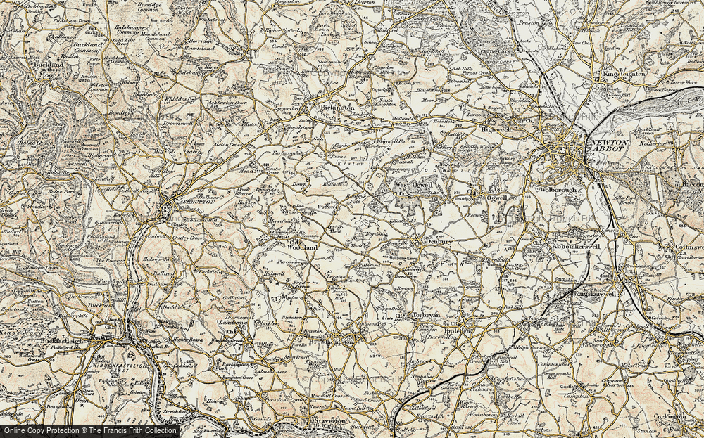 Old Map of Wotton Cross, 1899 in 1899