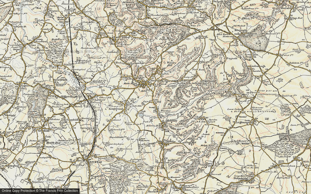 Old Map of Wotton-under-Edge, 1898-1899 in 1898-1899
