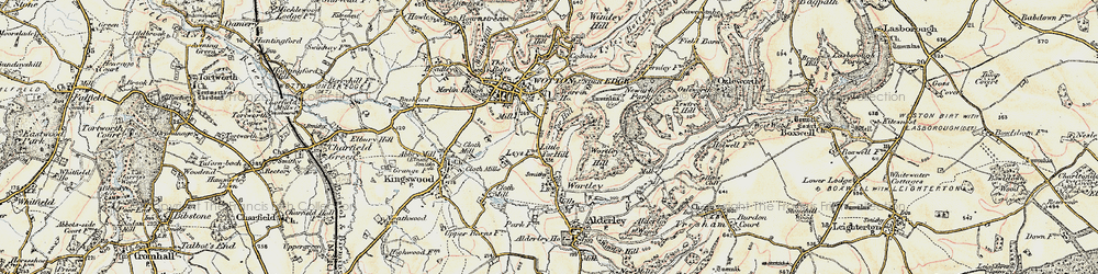 Old map of Wotton-under-Edge in 1898-1899