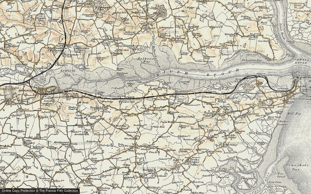 Old Map of Wrabness, 1898-1899 in 1898-1899