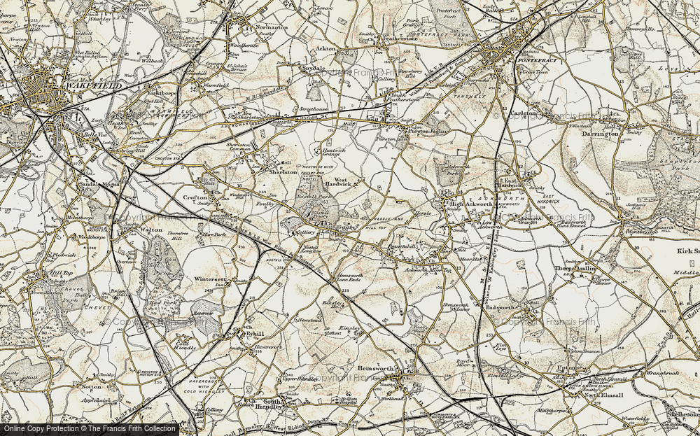 Old Map of Wragby, 1903 in 1903