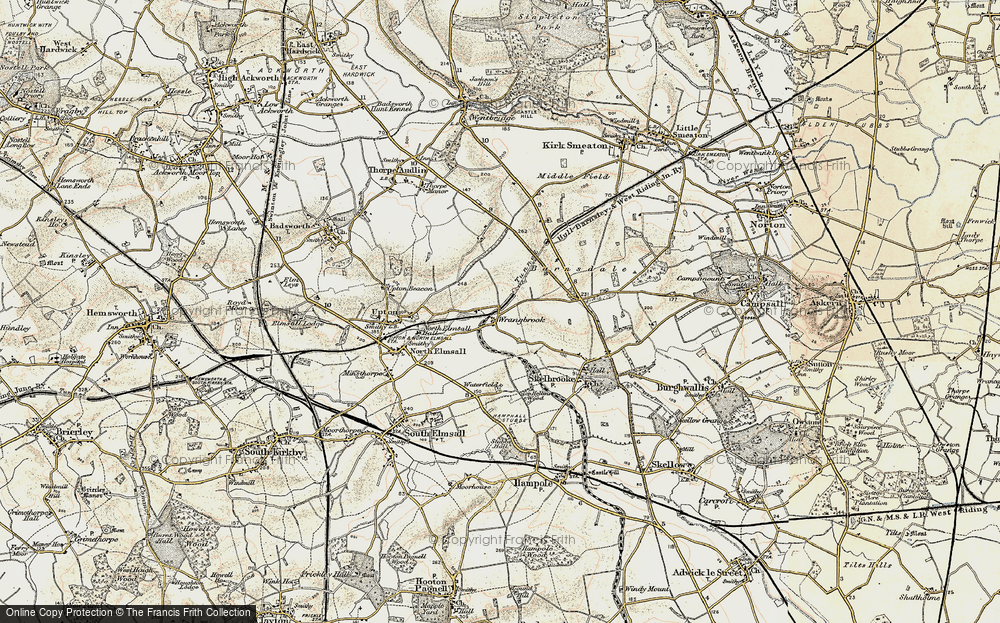 Old Map of Wrangbrook, 1903 in 1903