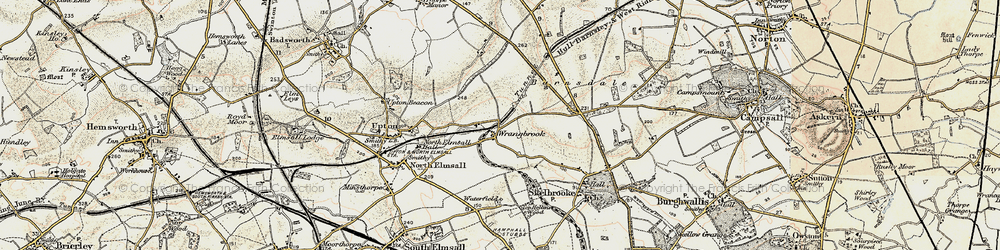 Old map of Wrangbrook in 1903