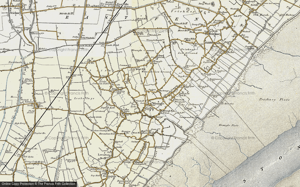 Old Map of Wrangle, 1901-1902 in 1901-1902
