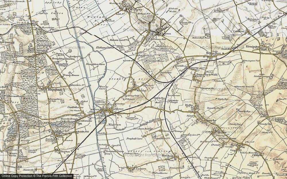 Old Map of Wrawby, 1903-1908 in 1903-1908