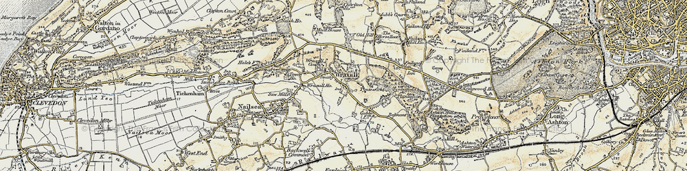 Old map of Wraxall in 1899