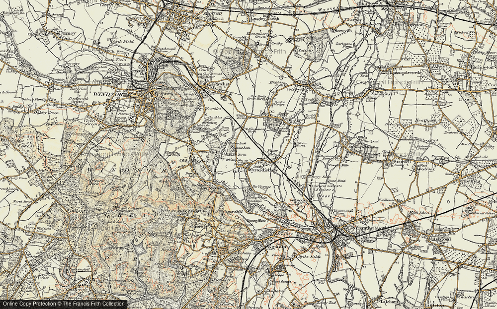 Old Map of Wraysbury, 1897-1909 in 1897-1909