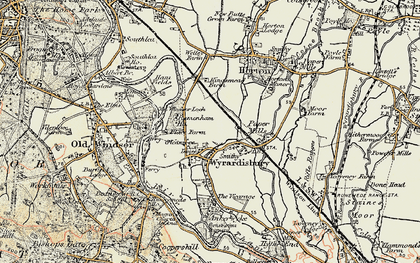 Old map of Wraysbury in 1897-1909