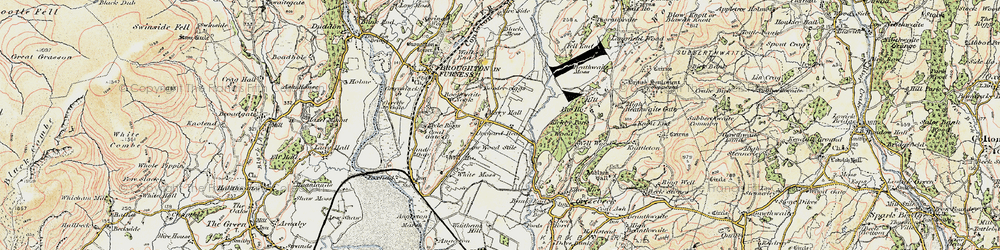 Old map of Border Riggs in 1903-1904