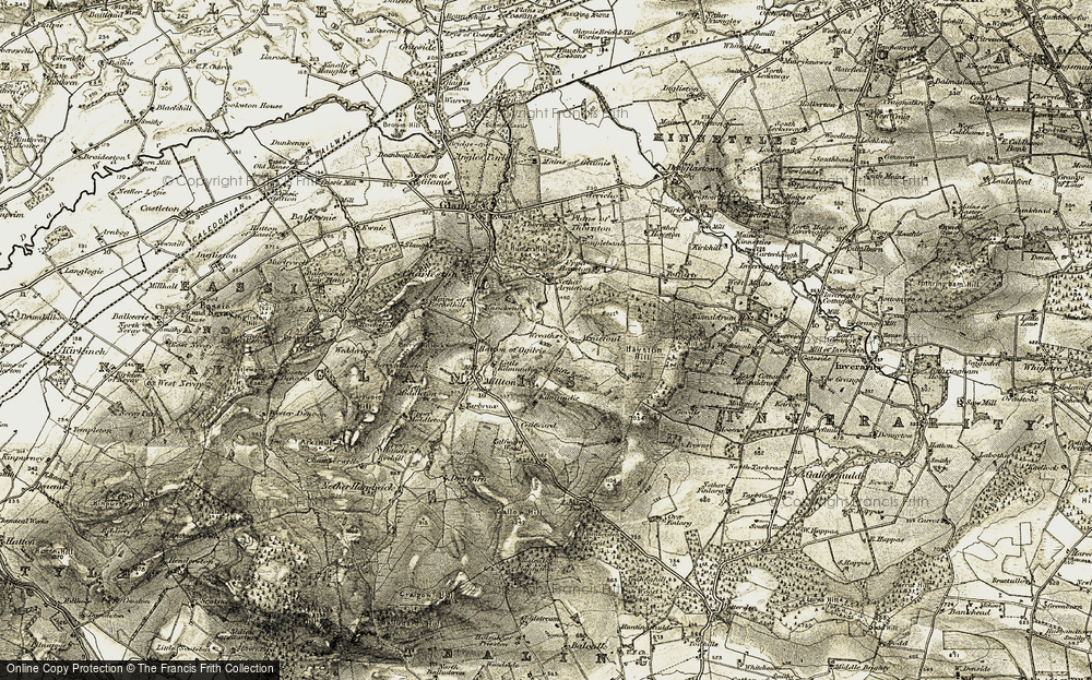 Old Map of Wreaths, 1907-1908 in 1907-1908