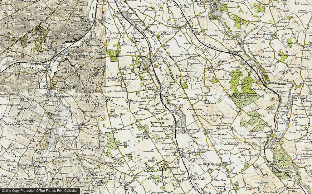 Old Map of Wreay, 1901-1904 in 1901-1904