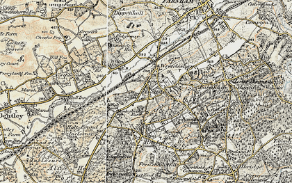 Old map of Wrecclesham in 1897-1909