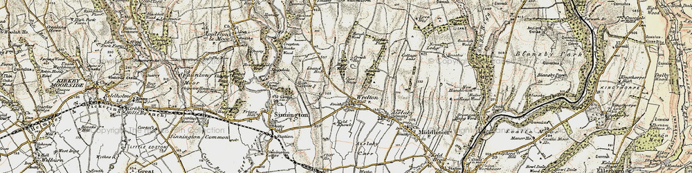 Old map of Wrelton in 1903-1904