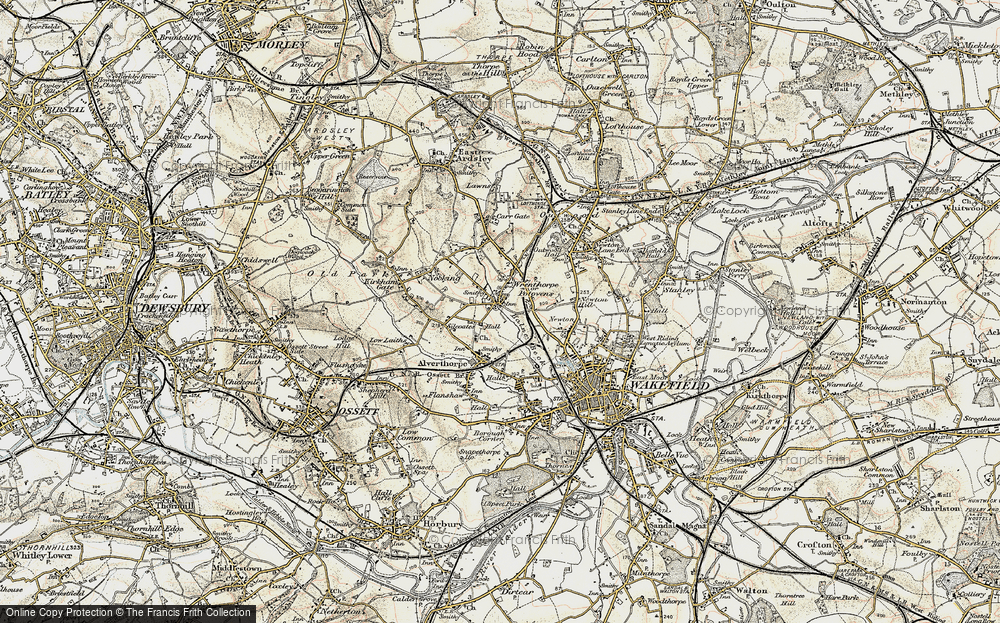 Old Map of Wrenthorpe, 1903 in 1903