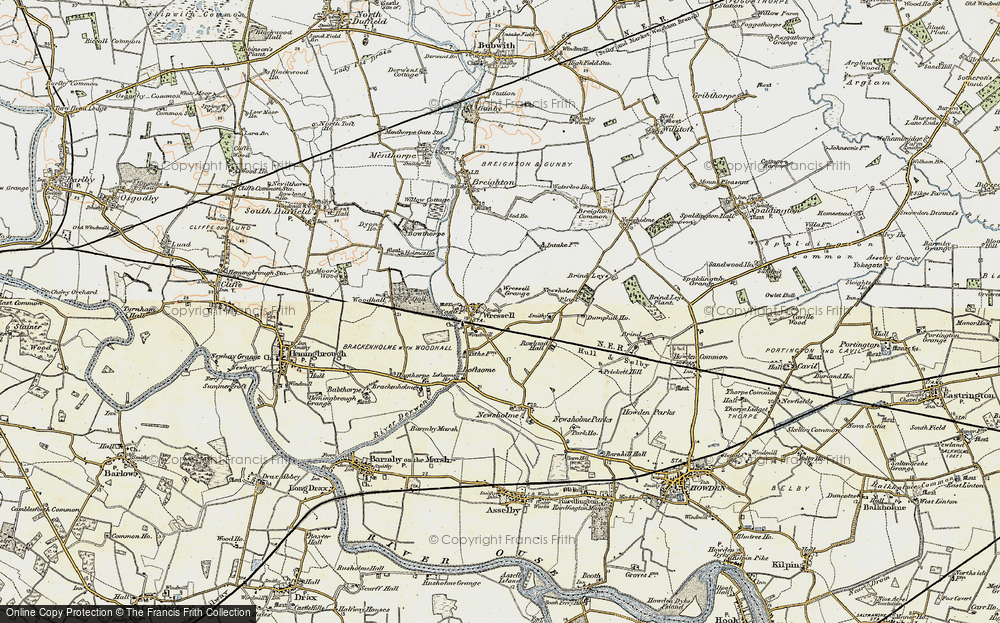 Old Map of Wressle, 1903 in 1903