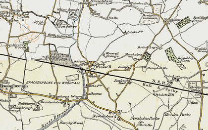 Old map of Wressle in 1903