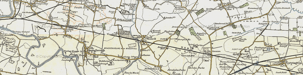 Old map of Wressle in 1903