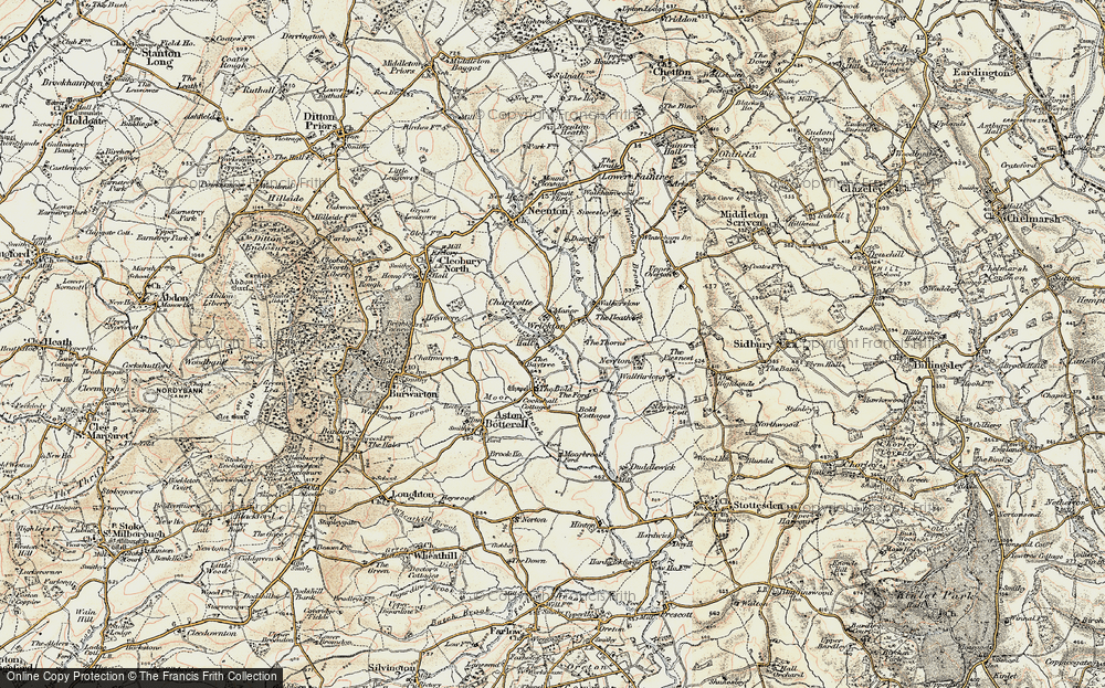 Old Map of Wrickton, 1901-1902 in 1901-1902