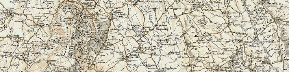 Old map of Wrickton in 1901-1902