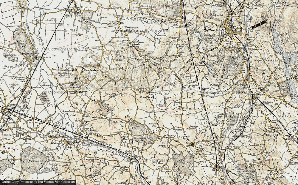 Old Map of Wrightington Bar, 1903 in 1903