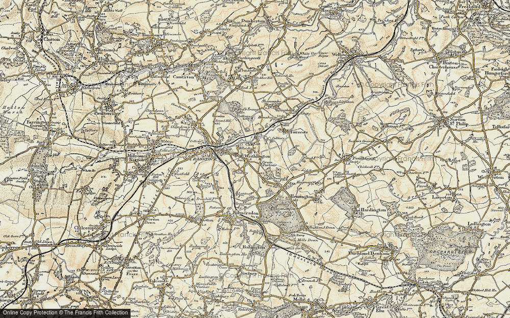 Old Map of Writhlington, 1899 in 1899