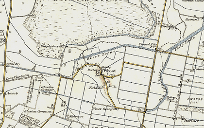 Old map of Wroot in 1903