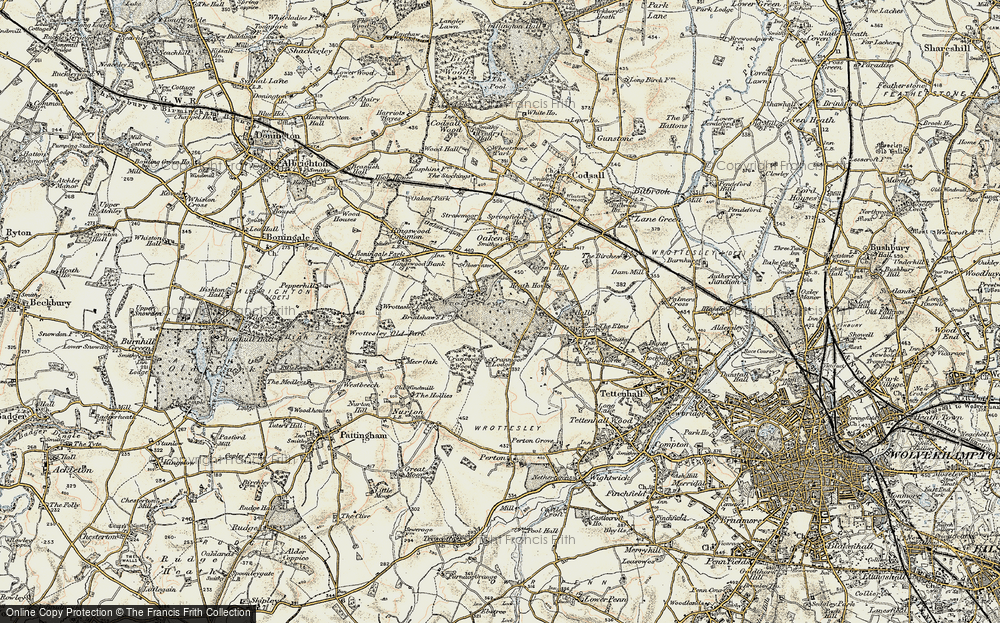 Old Map of Historic Map covering Bradshaws, The in 1902