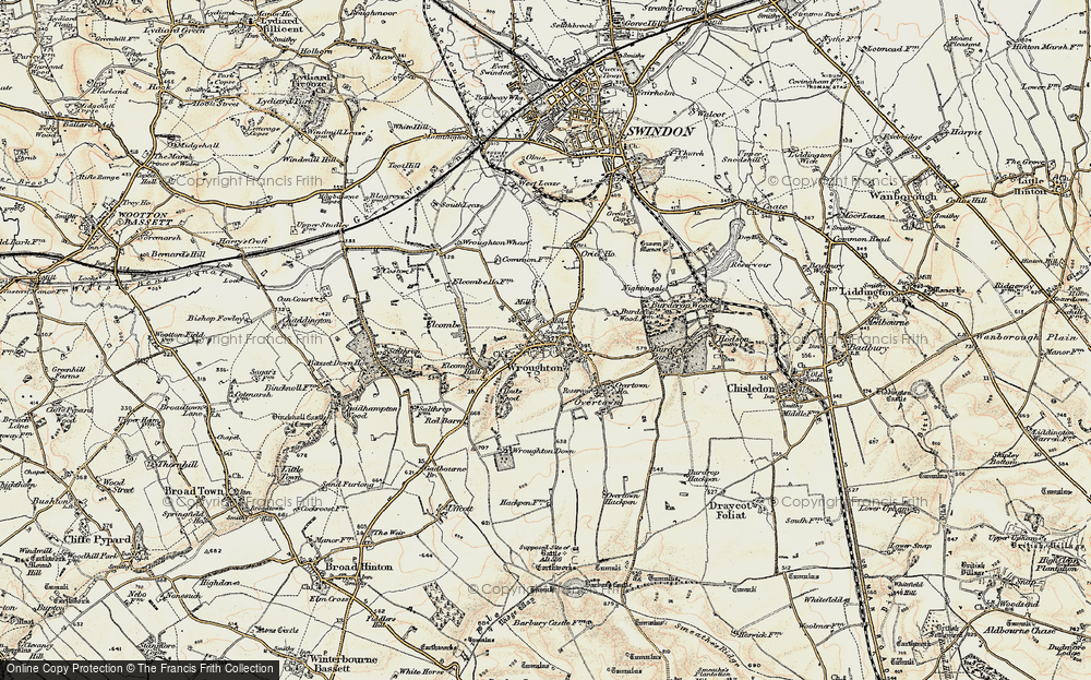 Old Map of Wroughton, 1897-1899 in 1897-1899