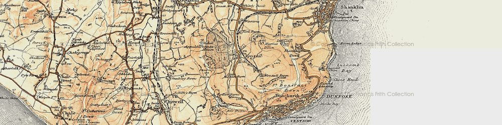 Old map of Wroxall in 1899