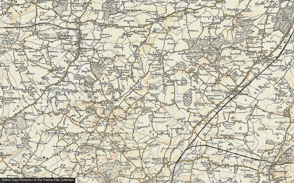 Old Map of Wyatt's Green, 1898 in 1898