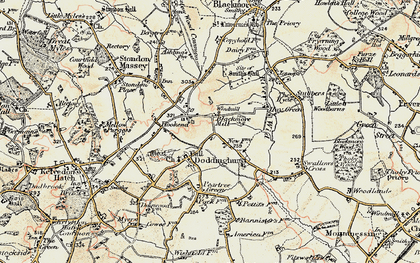 Old map of Wyatt's Green in 1898