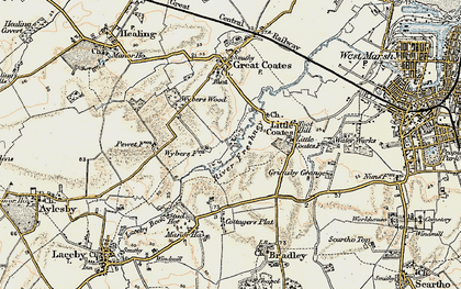 Old map of Wybers Wood in 1903-1908