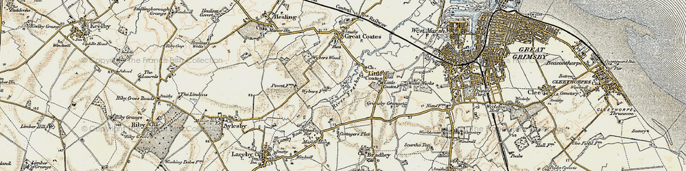 Old map of Wybers Wood in 1903-1908