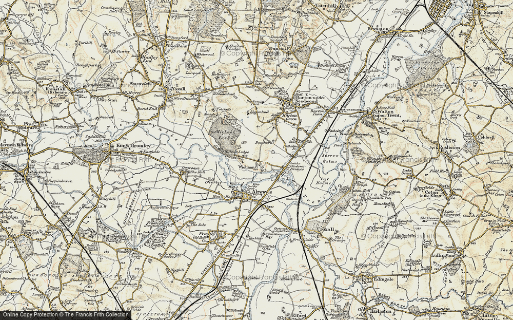 Old Map of Wychnor, 1902 in 1902
